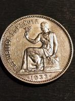Spanje. 1 Peseta 1933 *3*4 II Republica española (Zonder, Postzegels en Munten