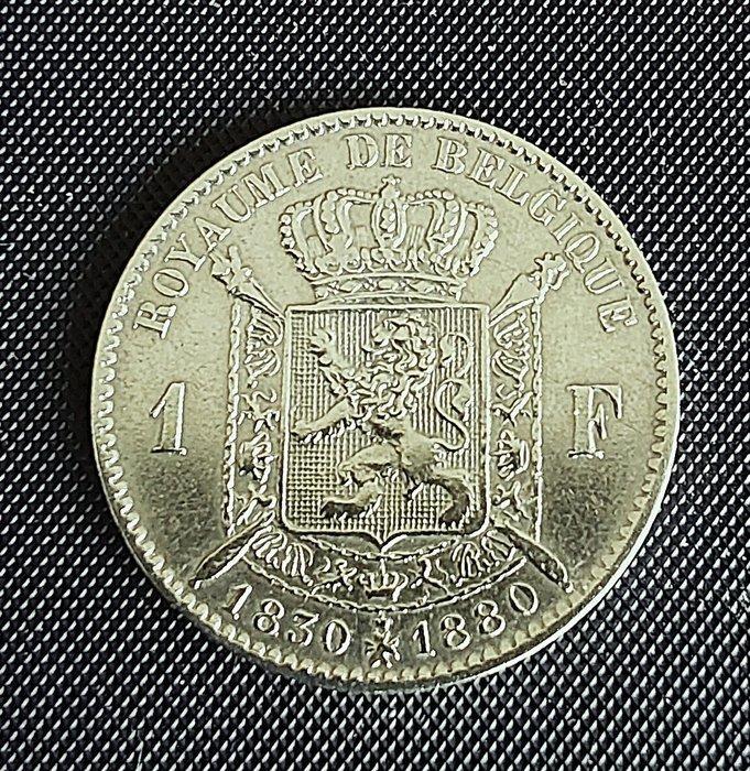 België. Leopold II. 1, 2 Francs 1880/1887, 3 stuks (Zonder, Postzegels en Munten, Munten | Nederland