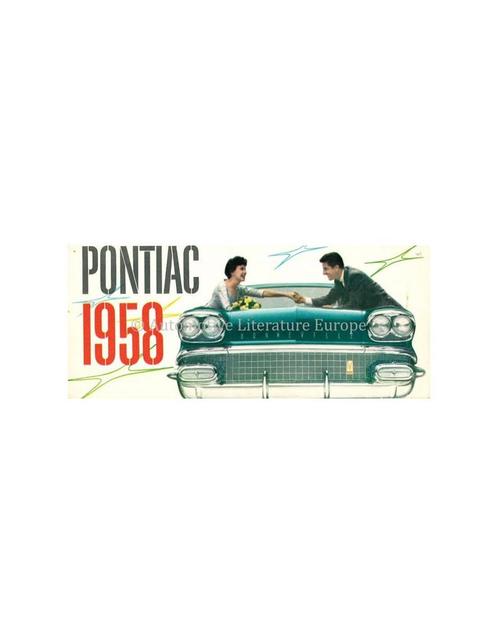 1958 PONTIAC 16 GOLDEN JUBILEE MODELS BROCHURE ENGELS, Livres, Autos | Brochures & Magazines, Enlèvement ou Envoi