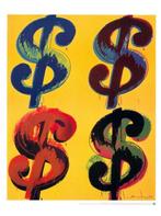 Andy Warhol - “Dollar (4), 1982”. Gesigneerd in de plaat.