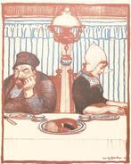 Spotprent Posthuma en hongersnood tijdens Eerste Wereldoo..., Antiek en Kunst, Kunst | Litho's en Zeefdrukken, Verzenden