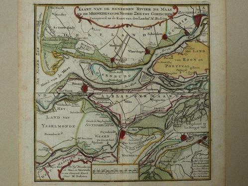 Pays-Bas, Carte - Rotterdam, Meuse, Merwede, Dordrecht;, Livres, Atlas & Cartes géographiques