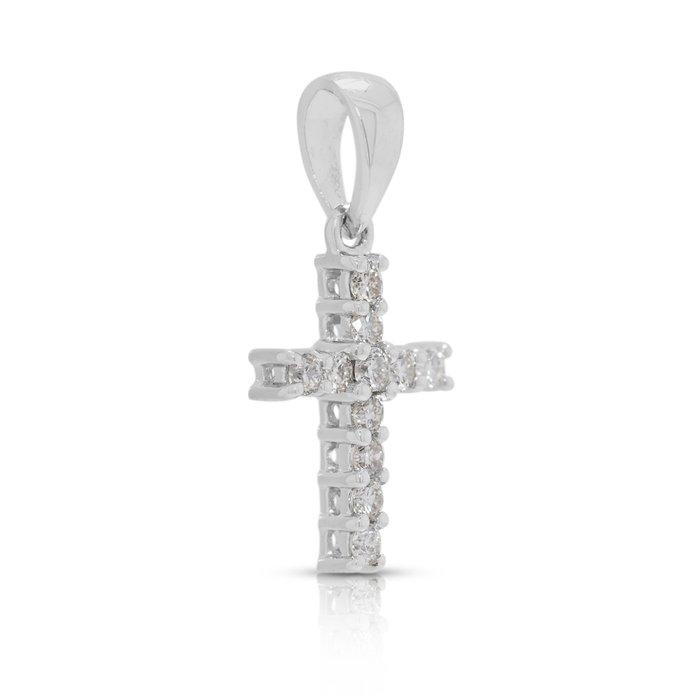 Zonder Minimumprijs - Hanger - 18 karaat Witgoud - 0.07ct., Handtassen en Accessoires, Antieke sieraden