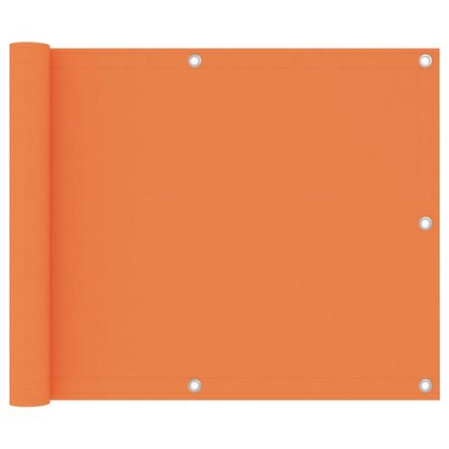 vidaXL Balkonscherm 75x600 cm oxford stof oranje, Tuin en Terras, Parasols, Nieuw, Verzenden
