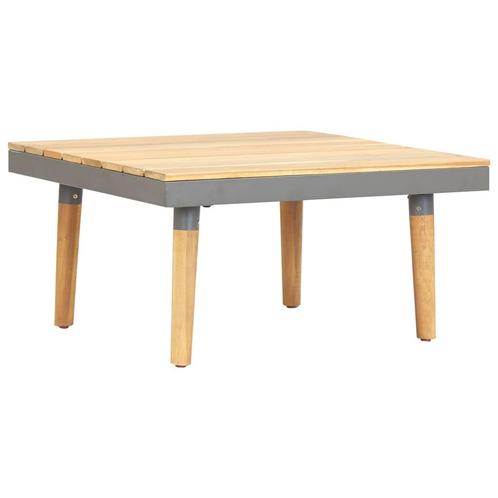 vidaXL Tuintafel 60x60x31,5 cm massief acaciahout, Huis en Inrichting, Tafels | Salontafels, Nieuw, Verzenden