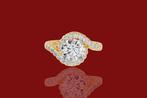 Ring - 14 karaat Geel goud - 2.45ct. tw. Diamant (Lab-grown), Nieuw