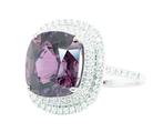 Zonder minimumprijs - Ring - 14 karaat Witgoud, Rich Purple