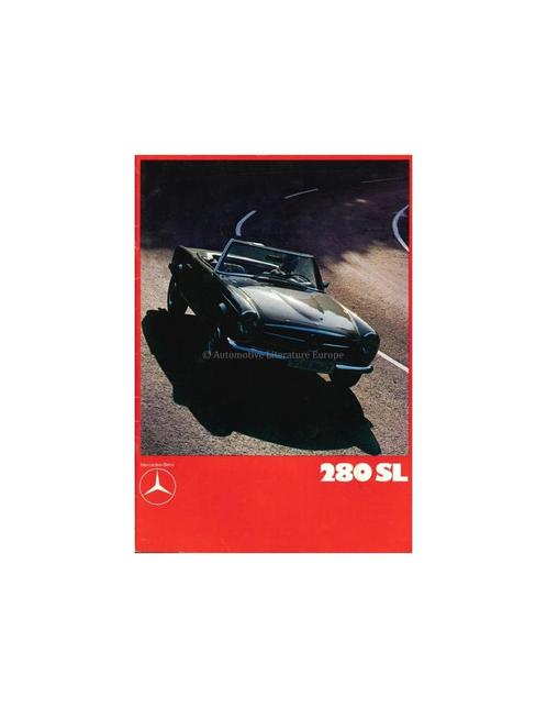 1970 MERCEDES BENZ 280 SL BROCHURE ENGELS, Boeken, Auto's | Folders en Tijdschriften