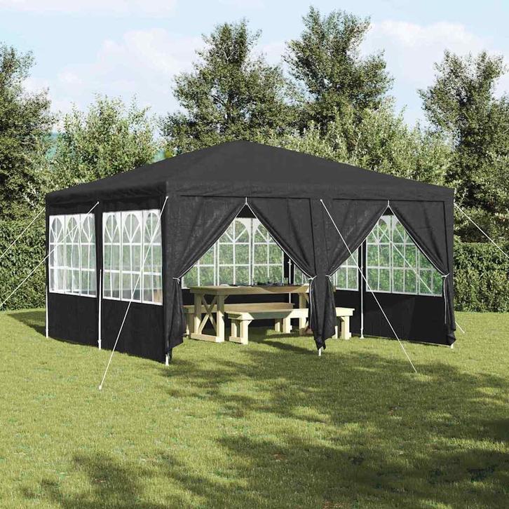 vidaXL Partytent Antraciet 400 x 400 x 266 cm Polyetheen, Tuin en Terras, Partytenten, Nieuw, Verzenden