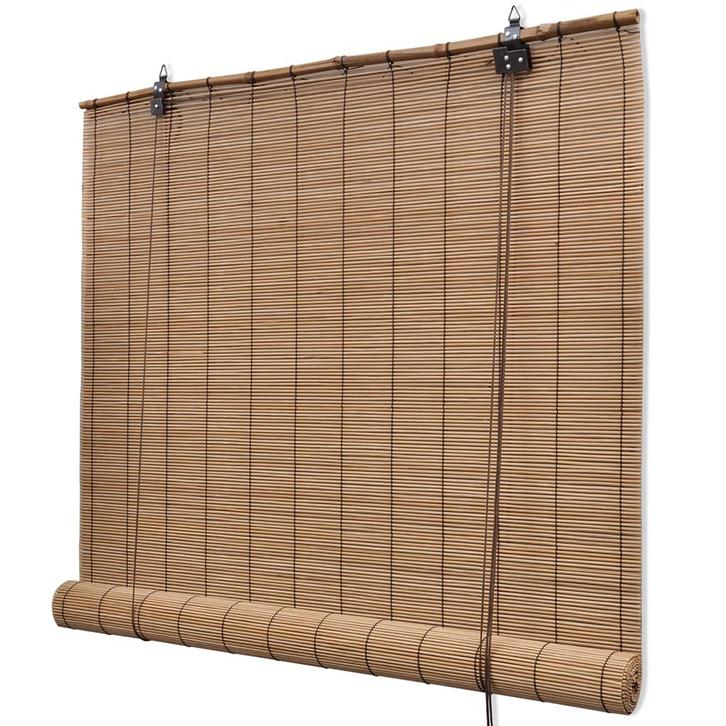 vidaXL Rolgordijn 140x160 cm bamboe bruin, Huis en Inrichting, Stoffering | Gordijnen en Lamellen, Nieuw, Verzenden