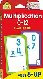 Multiplication 0-12: Flashcards, School Zone Staff, Gelezen, School Zone Staff, Verzenden