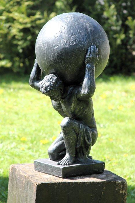 sculptuur, atlas stateu voor huis en tuin - 70 cm - mgo, Antiek en Kunst, Curiosa en Brocante