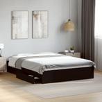 vidaXL Bedframe met lades bewerkt hout zwart 140x200 cm, Verzenden, Nieuw