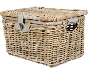 Basil Denton L - Fietsmand - Luxe rotan met deksel - Grijs beschikbaar voor biedingen