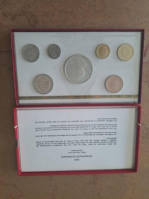 Monaco. Year Set (FDC) 1975, 1976 et 1982 Rainier III, Postzegels en Munten, Munten | Europa | Euromunten