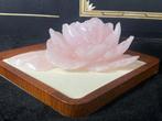 ***GEEN BIEDING*** Elegant Rozenkwarts Bloemenhoutsnijwerk –, Verzamelen, Mineralen en Fossielen