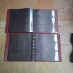 Zubehor - 2 luxe Lindner-T albums (rood) elk met (15×), Gestempeld