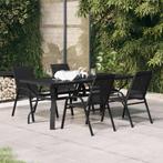 vidaXL 5-delige Tuinset zwart, Verzenden, Nieuw, Tuinset