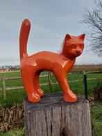 Beeld, Garden statue - Cat - Color orange - 42 cm -