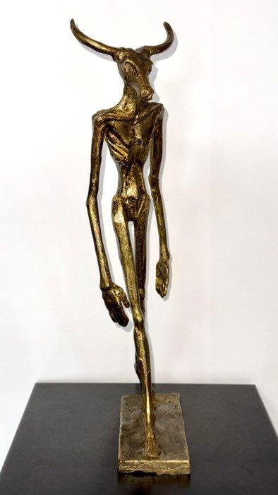 Abdoulaye Derme - sculptuur, Minotaure en marche - 47 cm -, Antiek en Kunst, Curiosa en Brocante