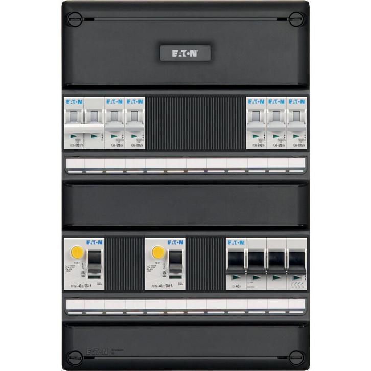 Eaton S55 Flex 3-Fase 5-Groep Verdeelbord 40A - 1966037, Doe-het-zelf en Bouw, Elektriciteit en Kabels, Verzenden