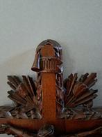 Gothisch Crucifix - Hoogte 42 Cm Handgesneden Houten, Antiek en Kunst