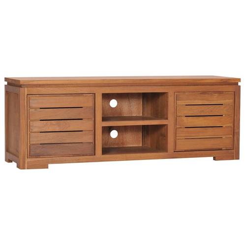 vidaXL Tv-meubel 110x30x40 cm massief teakhout, Huis en Inrichting, Kasten |Televisiemeubels, Nieuw, Verzenden