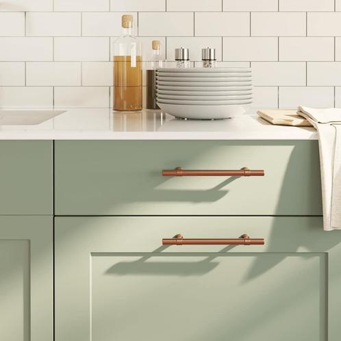 vidaXL Handvatten 10 st 128 mm roestvrij staal bronskleurig, Doe-het-zelf en Bouw, Hang- en Sluitwerk, Nieuw, Verzenden
