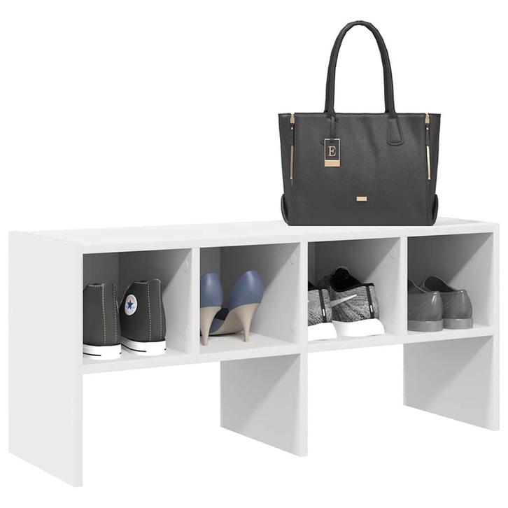 vidaXL Schoenenrek stapelbaar 89,5x30x40 cm wit, Huis en Inrichting, Kasten | Kleerkasten, Nieuw, Verzenden
