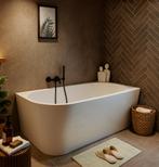 Ligbad Isia  170 x 80 x 58 cm Half Vrijstaand Bad wit links, Doe-het-zelf en Bouw, Verzenden, Nieuw