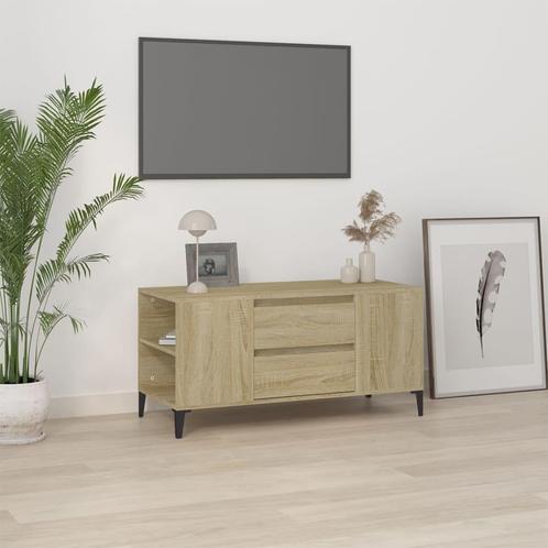 vidaXL Tv-meubel 102x44,5x50 cm bewerkt hout sonoma, Maison & Meubles, Armoires | Mobilier de télévision, Envoi