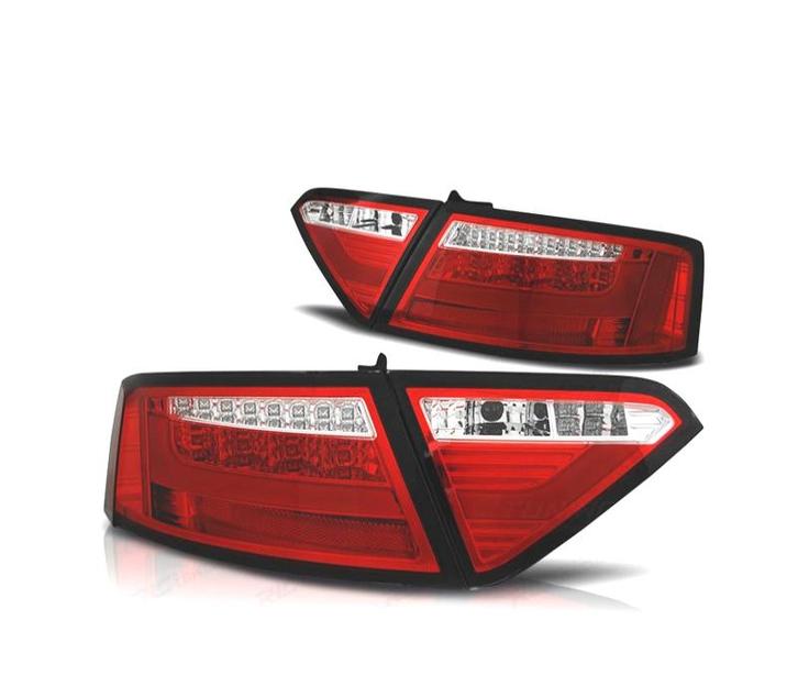 FEUX ARRIÈRE POUR AUDI A5 07-11 LIGHT BAR ROUGE CHROMÉ, Autos : Pièces & Accessoires, Éclairage, Envoi