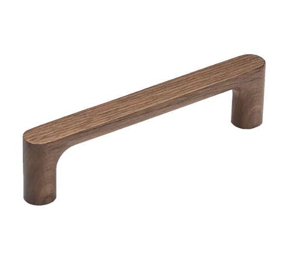 Greep Silkeborg Walnoot gelakt 128 mm, Doe-het-zelf en Bouw, Hang- en Sluitwerk, Klink of Kruk, Nieuw, Overige materialen