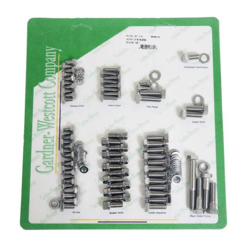 Chevy small-block motor bouten RVS  set headers, Auto-onderdelen, Overige Auto-onderdelen, Nieuw, Ophalen of Verzenden