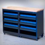 Datona Werkbank PREMIUM eiken werkblad met opbergbakken –, Doe-het-zelf en Bouw, Werkbanken, Ophalen of Verzenden, Nieuw