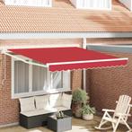 vidaXL Inklapbare Luifel Rood 350 x 250 cm Polyester en, Tuin en Terras, Verzenden, Nieuw