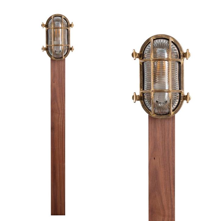 Scheepslampen &amp; Maritiem Ks Nautic III Brons Sokkel, Tuin en Terras, Buitenverlichting, 50 tot 250 watt, Nieuw, Overige materialen