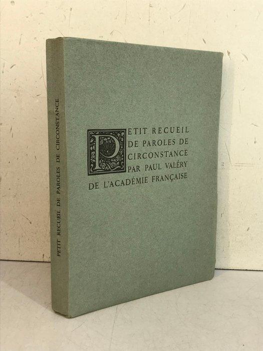 Paul Valéry / Louis Jou - Petit recueil de paroles de, Antiquités & Art, Antiquités | Livres & Manuscrits