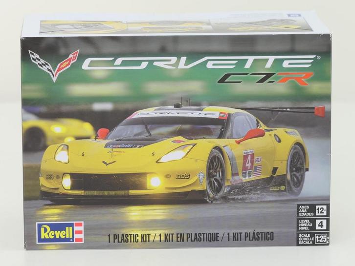 Schaal 1:25 Revell 85-4304 Corvette C7.R bouwpakket #8166, Hobby en Vrije tijd, Modelauto's | Overige schalen, Zo goed als nieuw
