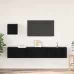 vidaXL Tv-meubelset 4 pcs Zwart eiken 60 x 30 x 30 cm, Huis en Inrichting, Kasten |Televisiemeubels, Verzenden, Nieuw