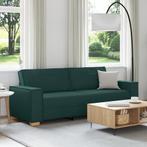 vidaXL 3-zitsbank donkergroen 180 cm stof, Huis en Inrichting, Verzenden, Nieuw