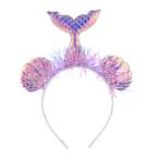 Haarband Zeemeermin Roze Diadeem Schelpen Iridescent Glitter, Ophalen of Verzenden