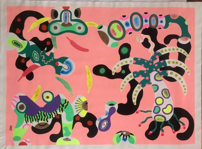 Frantisek Florian - Samba Garden XXL, Antiek en Kunst, Kunst | Schilderijen | Modern