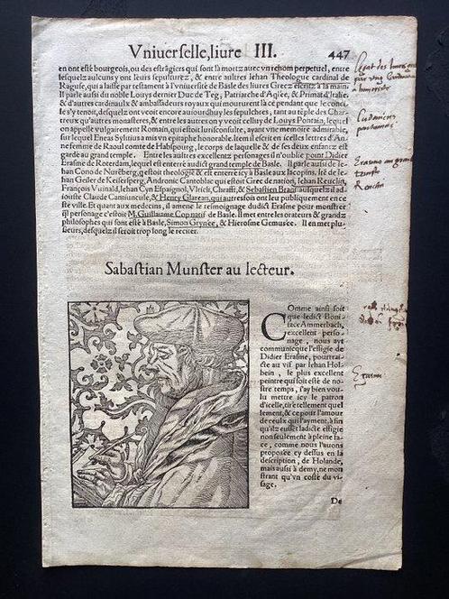 Erasmus portrait by Hans Rudolf Manuel after Holbein from, Antiek en Kunst, Antiek | Boeken en Manuscripten