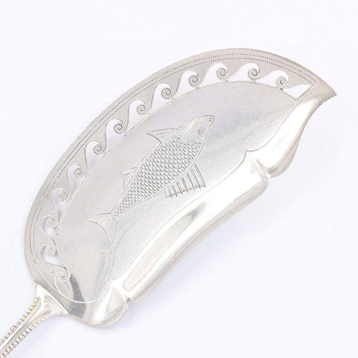 J.M. van Kempen & Zonen - Visschep - Service à poisson -, Antiek en Kunst, Antiek | Zilver en Goud