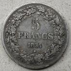Belgique. Léopold Ier. 5 Francs 1834 (Sans Prix de Réserve), Postzegels en Munten