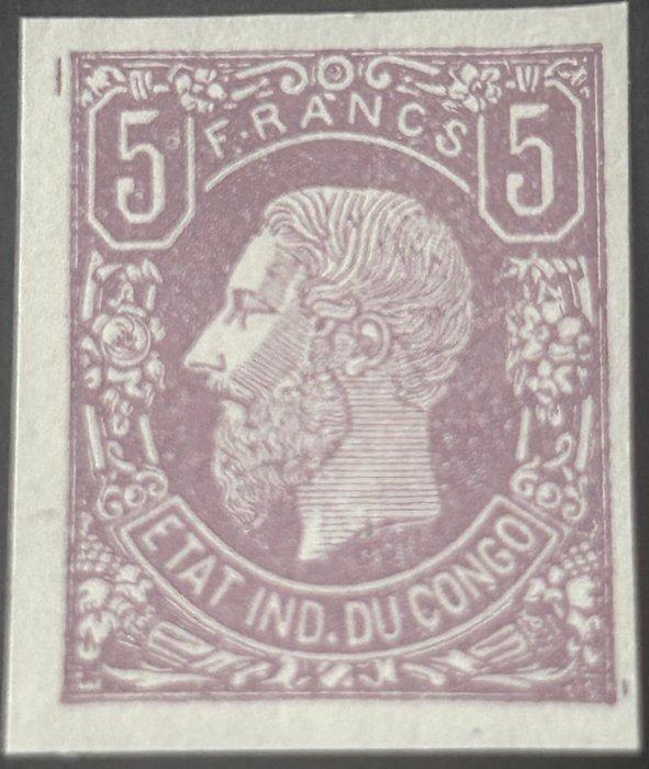 Belgisch-Congo 1886 - Privé herdrukken Lenoir : Leopold II, Postzegels en Munten, Postzegels | Europa | België