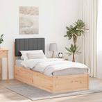 vidaXL Bedframe met Gevoerde Hoofdbord Donkergrijs 80 x 200, Huis en Inrichting, Slaapkamer | Bedden, Verzenden, Nieuw