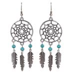 Fako Bijoux - Oorbellen - Dromenvanger - Turquoise Trio, Verzenden, Nieuw