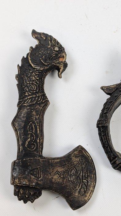 Religeuse wapens Bijl , trident en armband - khmer -, Antiquités & Art, Art | Art non-occidental